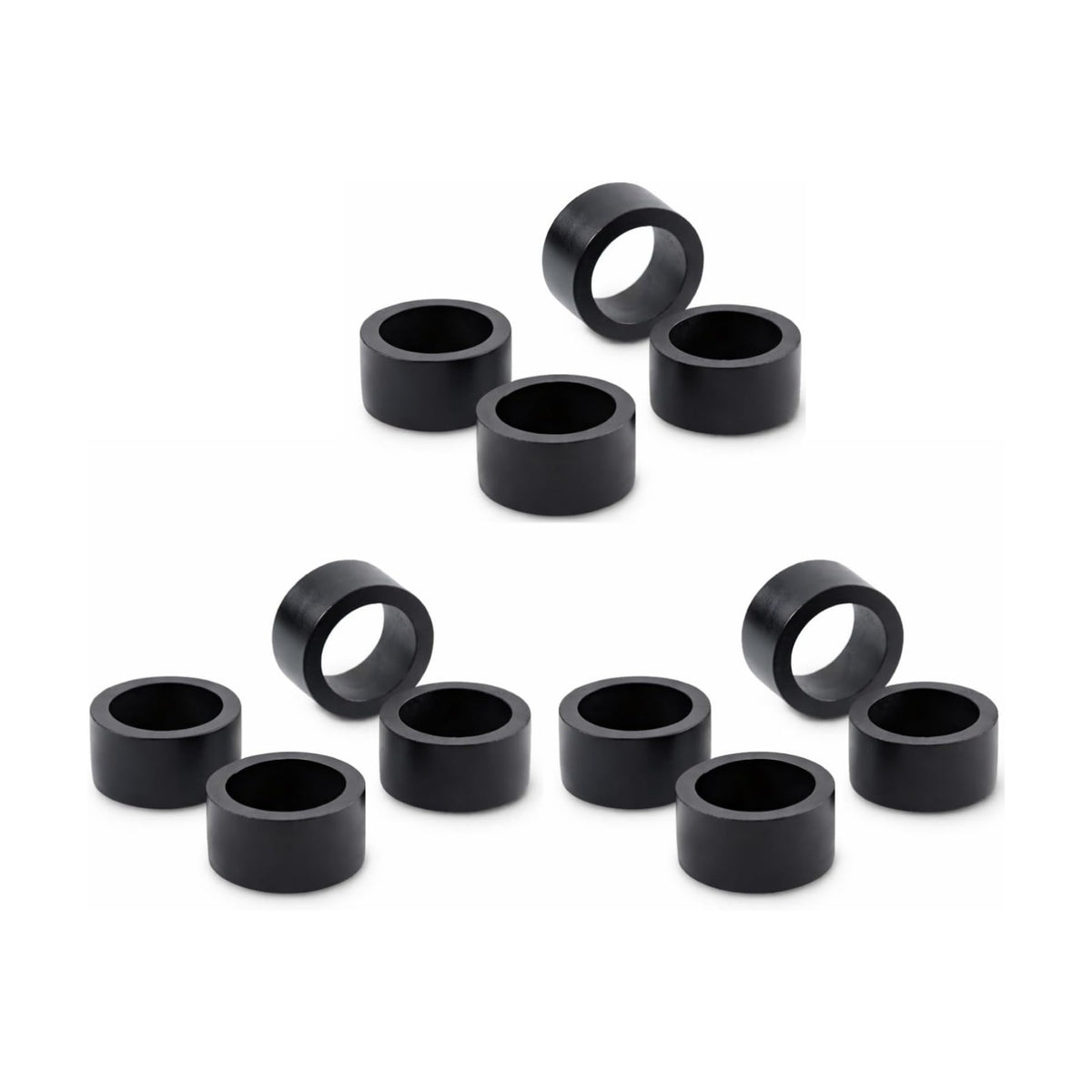 Handmade Black Plan Wooden Napkin Ring Made by Artisan Beautifully Crafted and Designed in India Set of 12