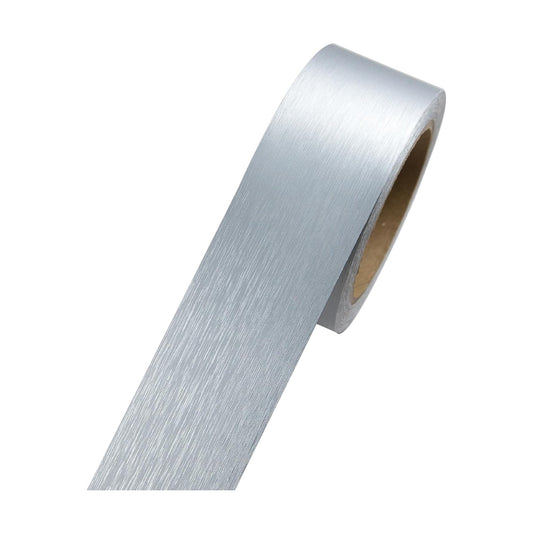 Ft PVC Baseboard Molding Trim Repair Tape / Brushed Silver / 2 x 39