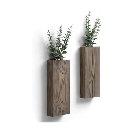 Wood Wall Planter / Ash Grey / Set of 2