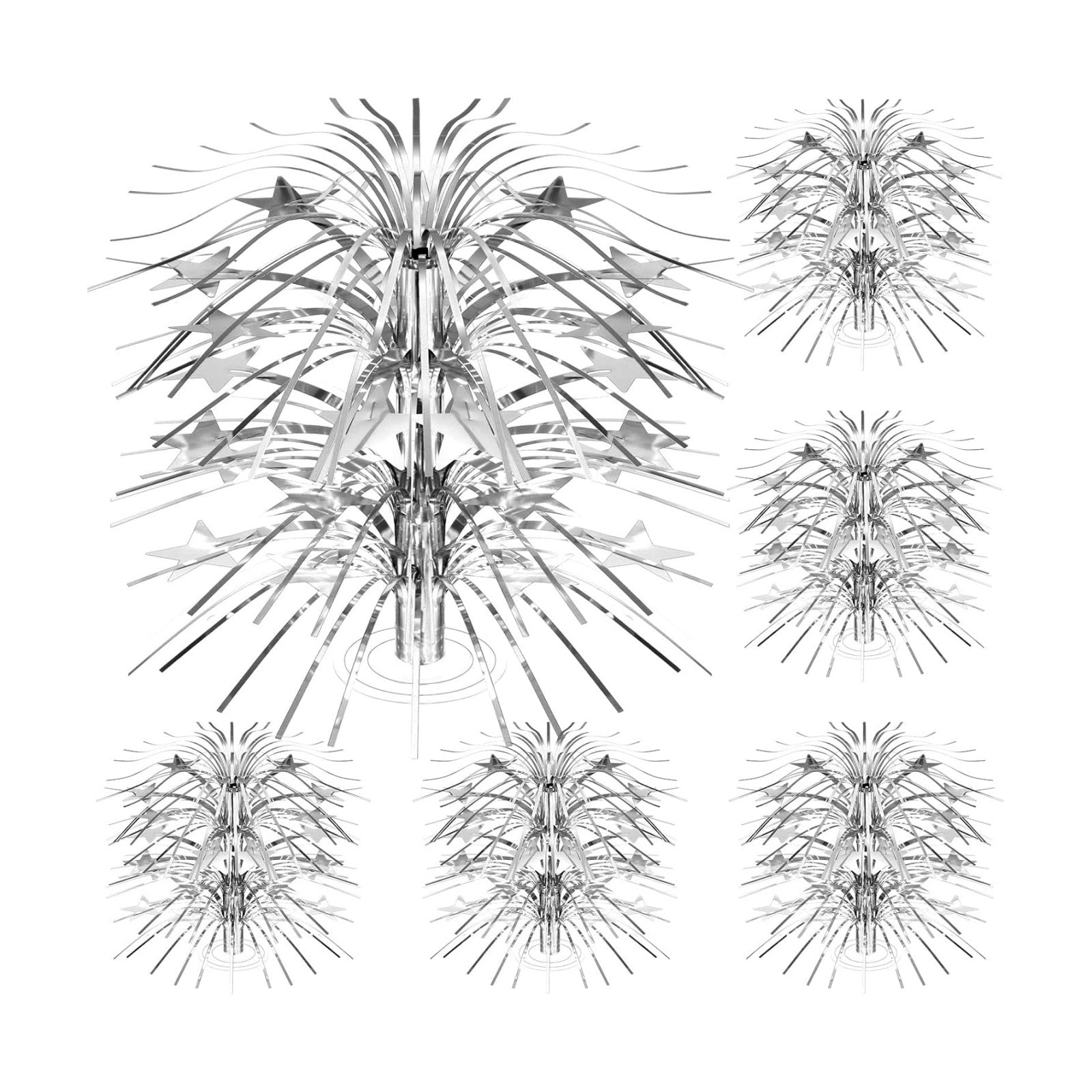 Centerpieces / Silver / Set of 6