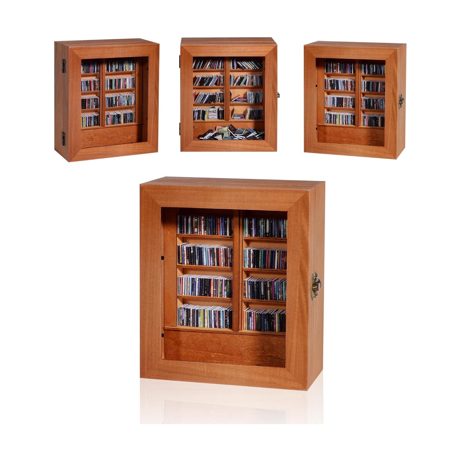 Tiny Books / Miniature Book Display / Brown / Medium