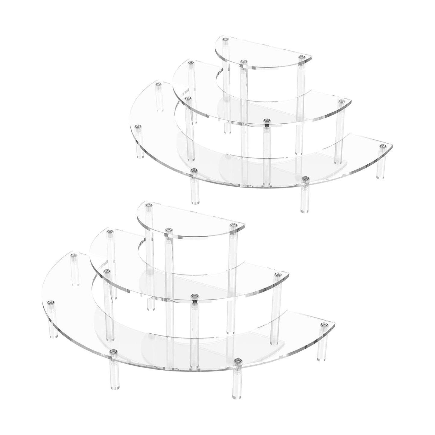 Dessert Stand / Perfume Organizer / Clear / Set of 2