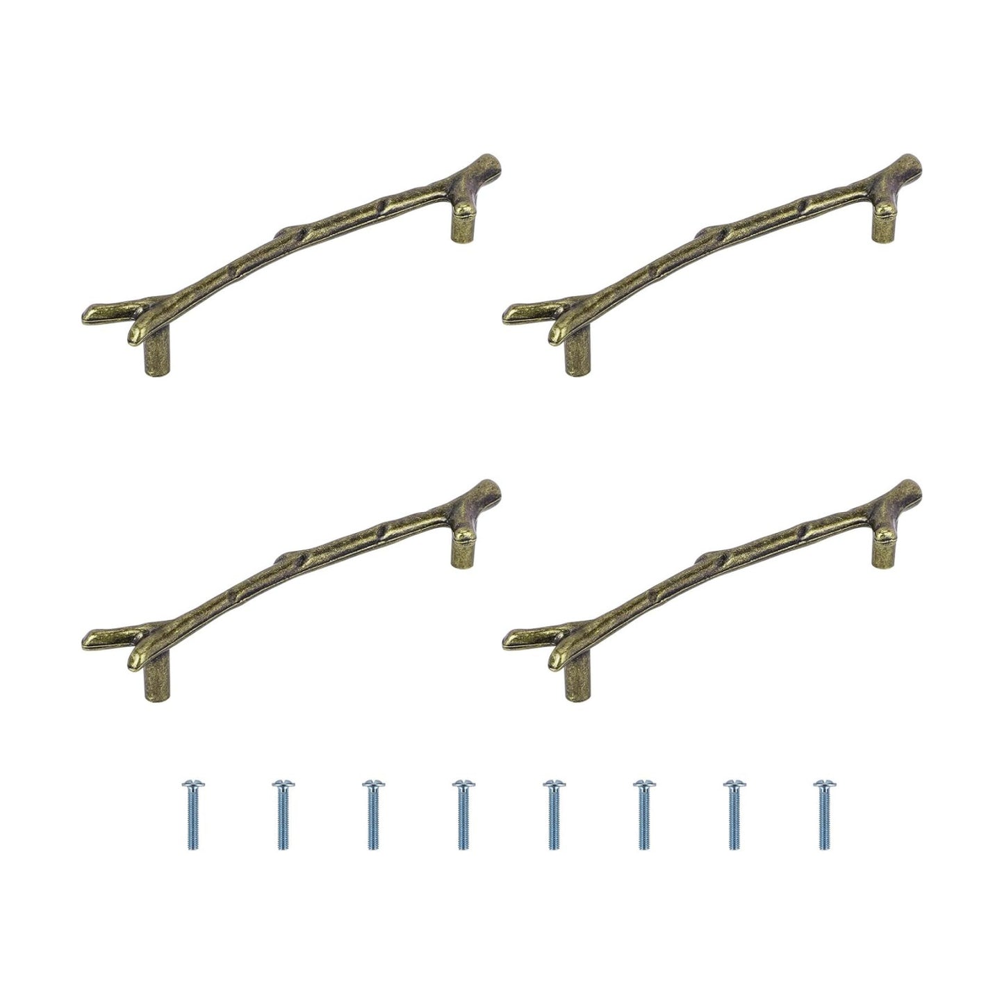 160mm Branches Shaped Metal Handles / Bronze / 160 Mm / Set of 4