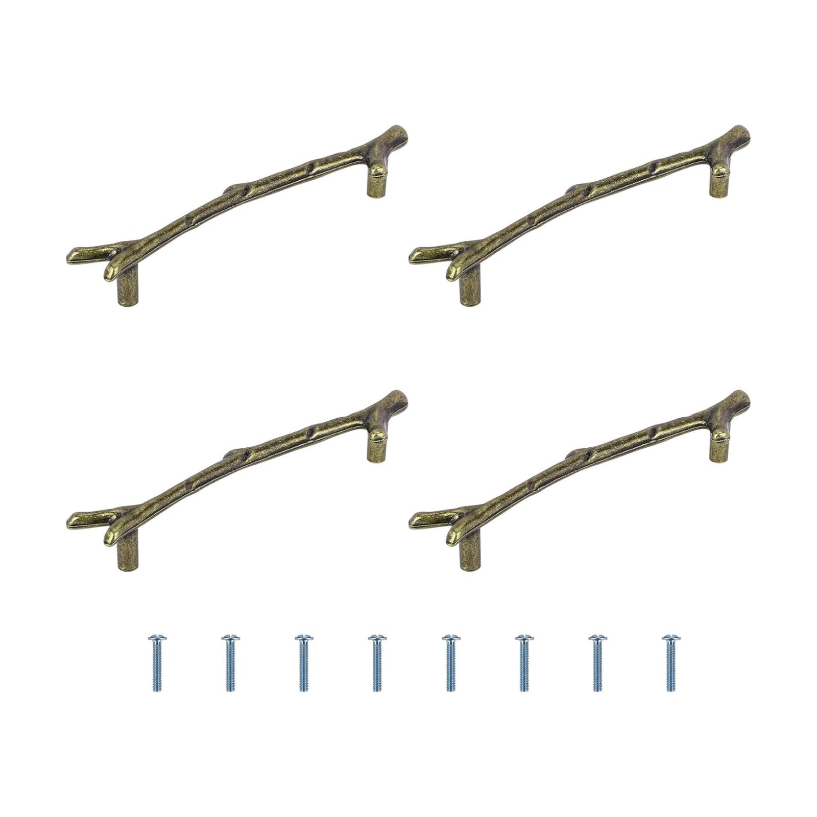 160mm Branches Shaped Metal Handles / Bronze / 160 Mm / Set of 4