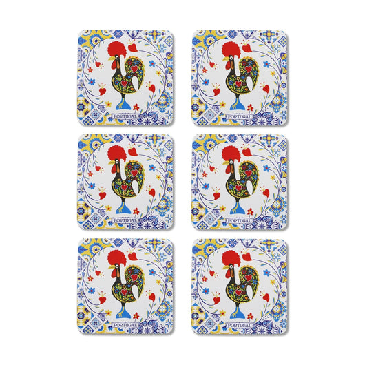 Portuguese Barcelos Rooster Coasters / Set of 6
