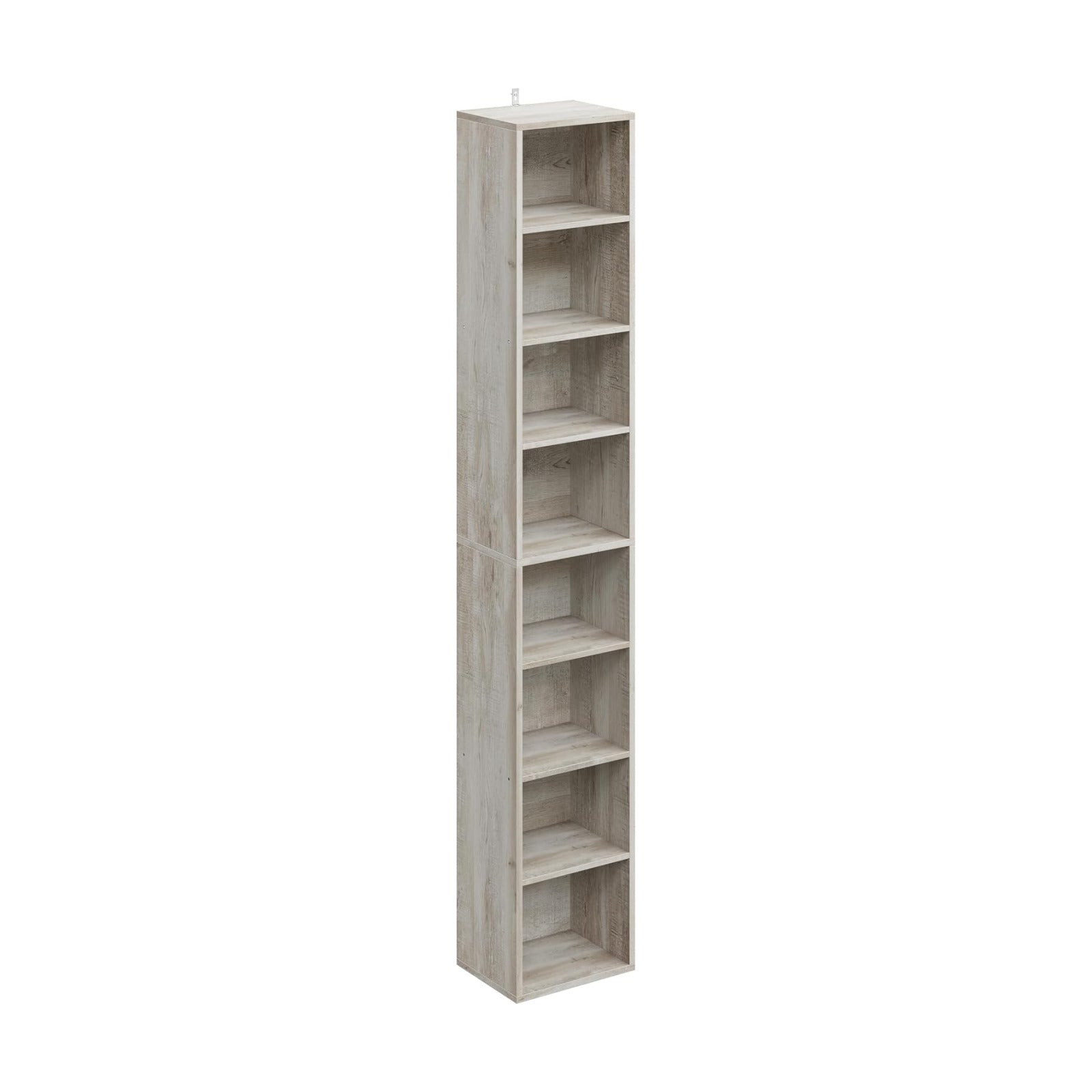 Floor Standing Display Storage Shelves in Tall / Beige Maple / 71 Inch
