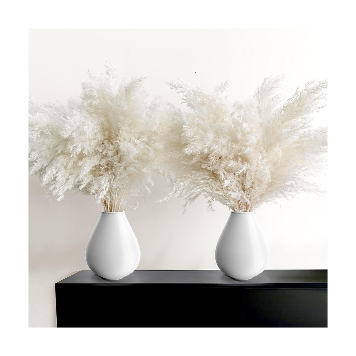 30PCS White Pampas Grass for Home Decor - Elegant Boho Decor - Premium Quality Pampas Grass Stems - Perfect for House, Nursery, Western, Wedding, Table, and Bohemian Decor