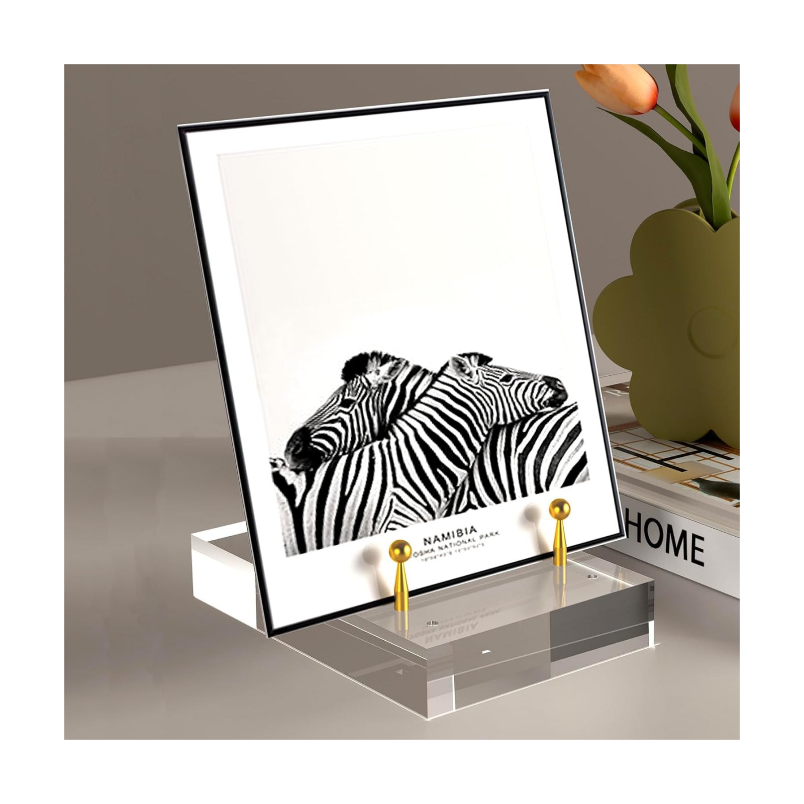 Acrylic Easel Display Stand / Gold Pegs, 1-pack