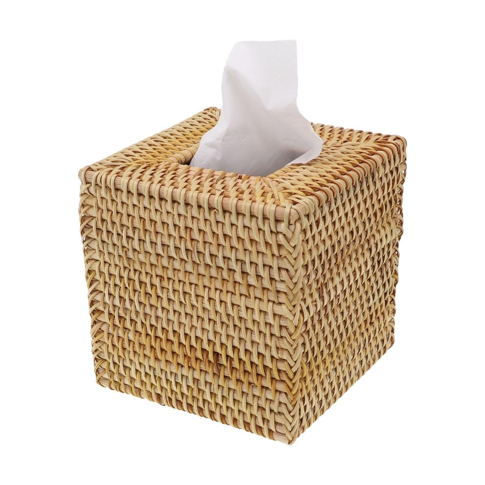 Rattan Tissue Box Cover