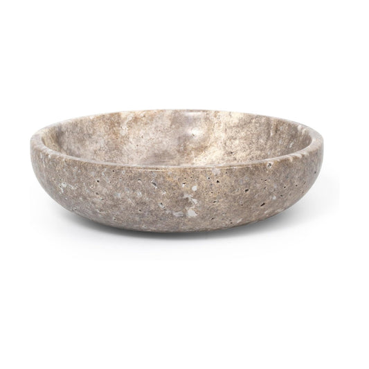 Travertine Decorative Bowls / Silver-gray
