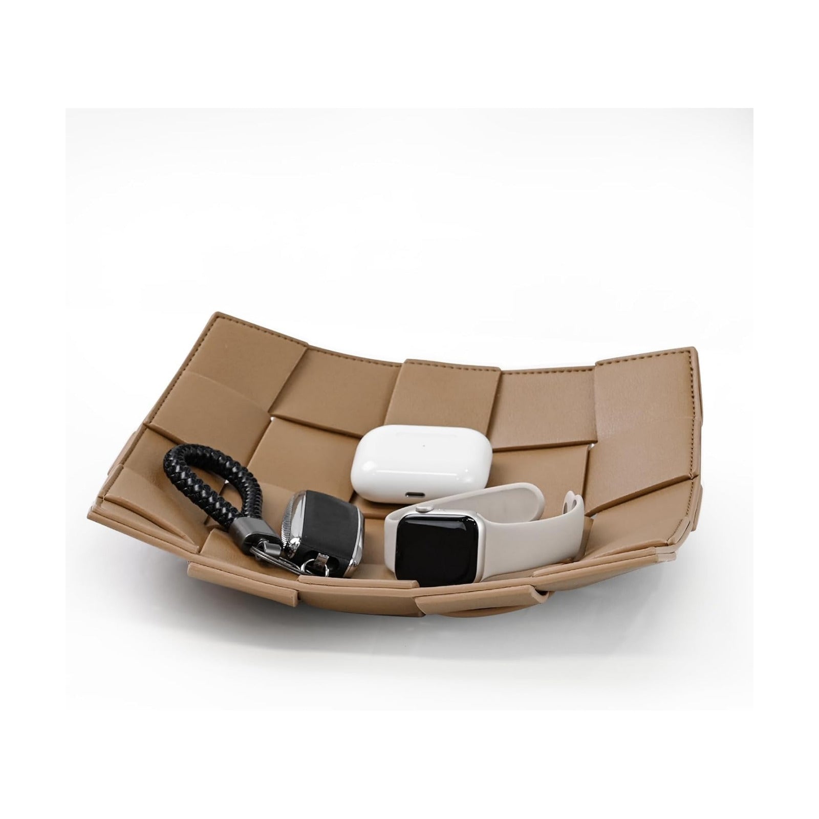 Valet Tray PU Leather Key Holder Bowl for Men and Women Entryway Table Nightstand Catchall / Coffee