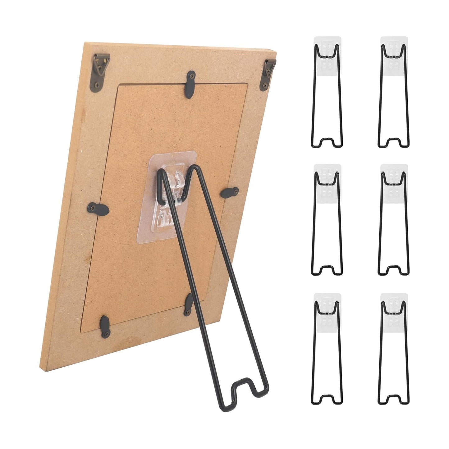 Picture Frame Stand / Black Stainless Steel / Set of 6