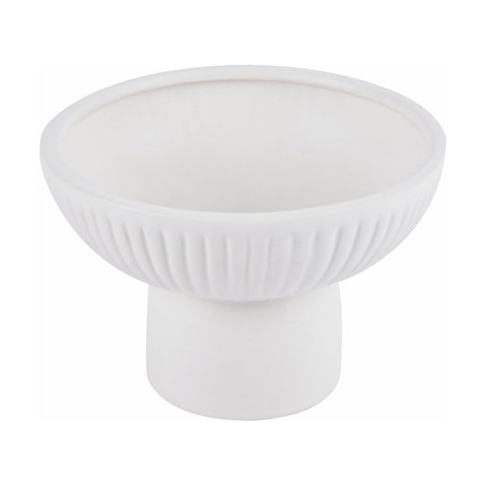 Table Art Flower Vase / White / Pedestal, 6