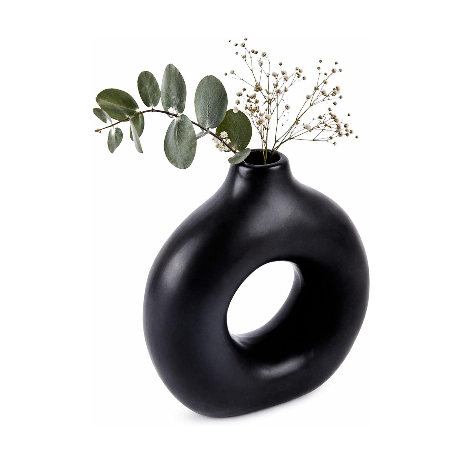 Fresh Or Artificial Flowers / Black / Donut