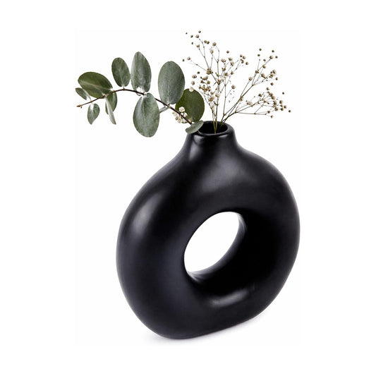 Fresh Or Artificial Flowers / Black / Donut