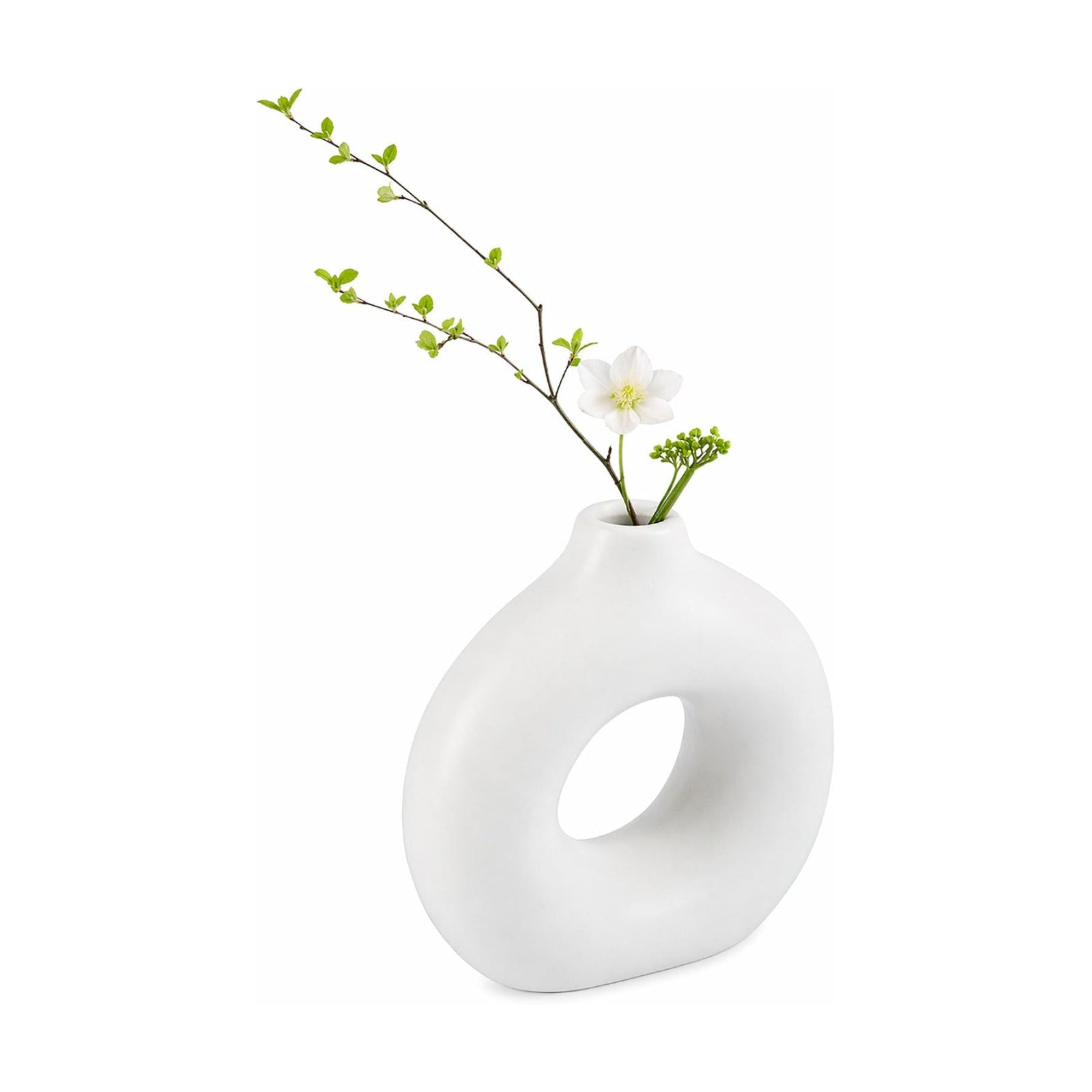 Fresh Or Artificial Flowers / White / Donut
