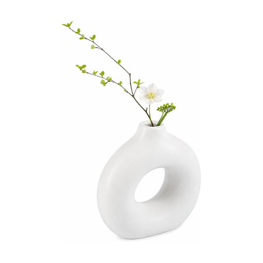 Fresh Or Artificial Flowers / White / Donut