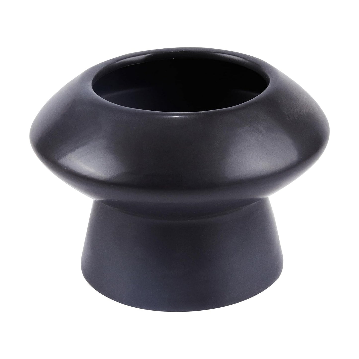 Table Art Flower Vase / Black / Mushroom, 5 3/4
