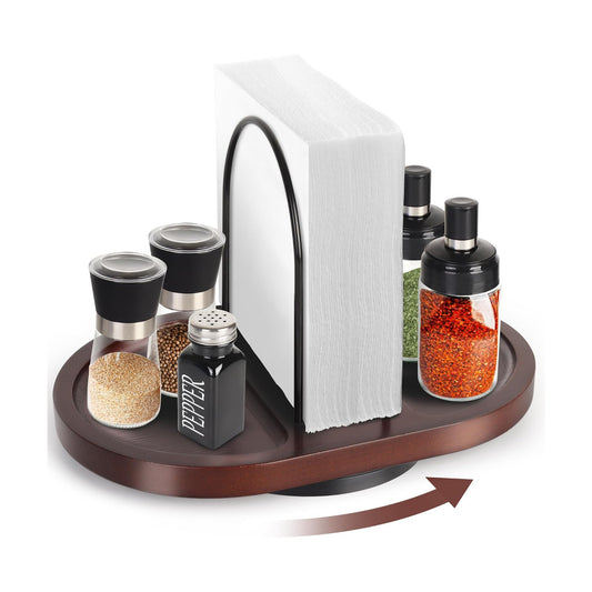 Rotating Napkin Holder / Walnut
