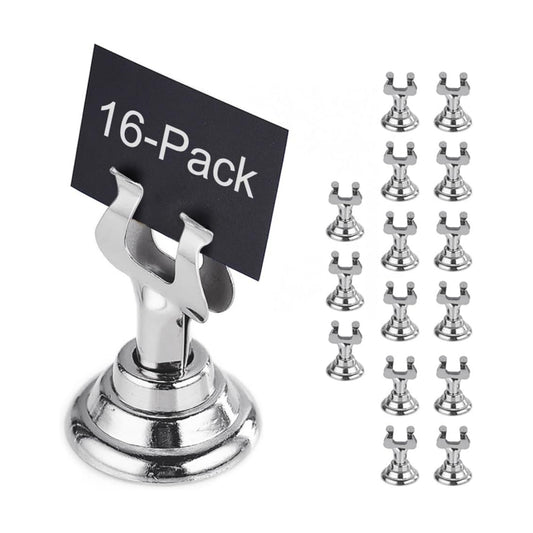 Small Size Table Number Holders,Stainless Steel Place Card Holder for Photos Food Signs Weddings Restaurants