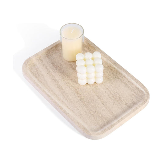 Jewelry Holder / Marble Vanity Tray / Beige Cream