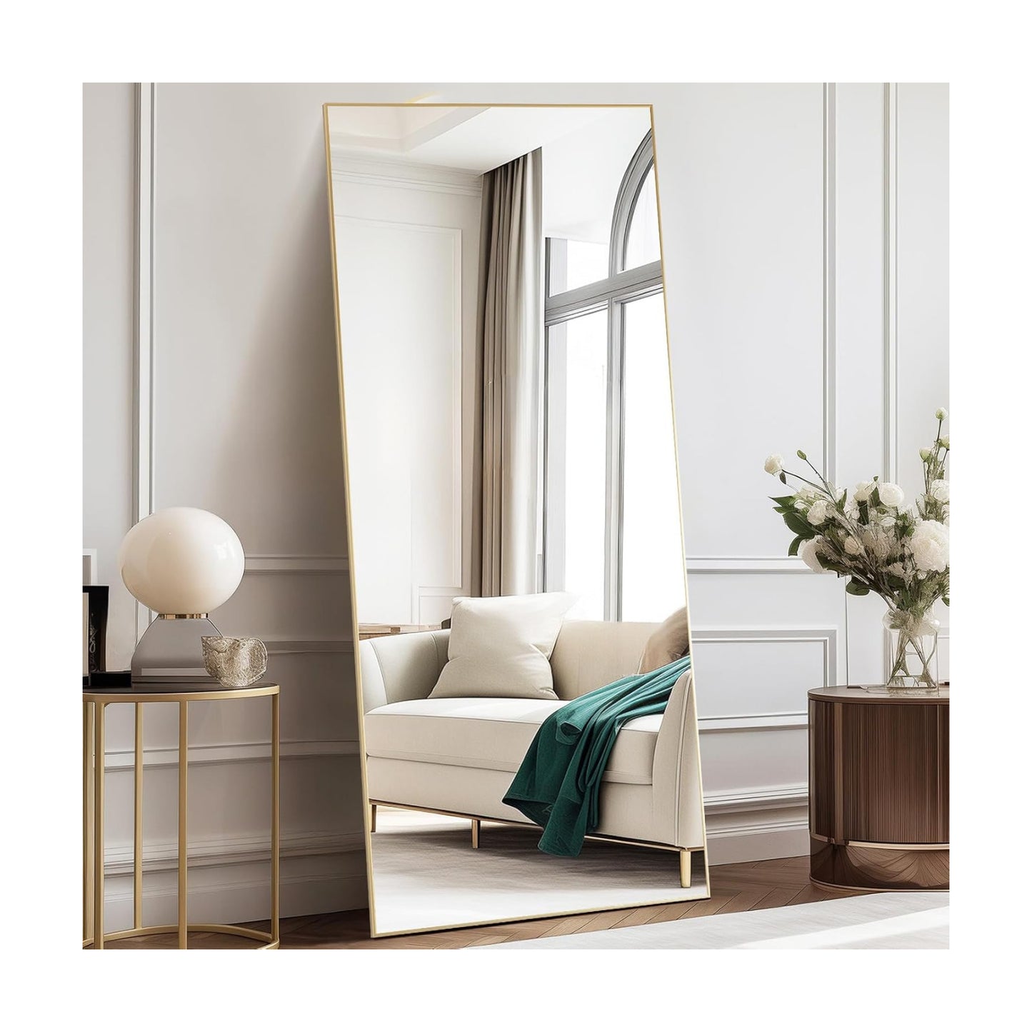 DUMOS 70.4"x25.6" Full Length Mirror with Stand, Full Body Floor Mirror