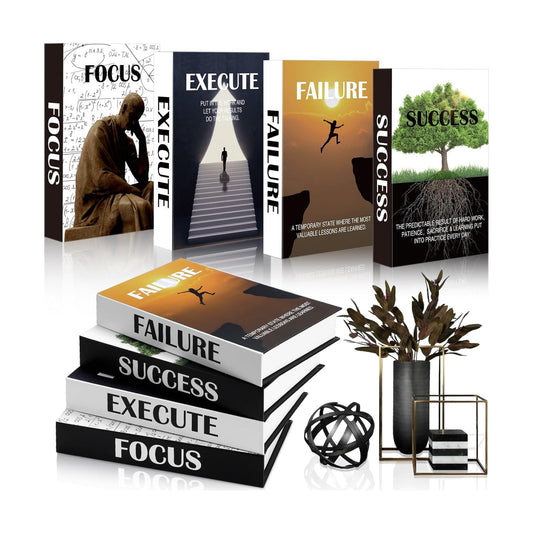 Decorative Book Inspirational Faux Books Stacked Table Decor Fake Books / Motivational / Set of 4