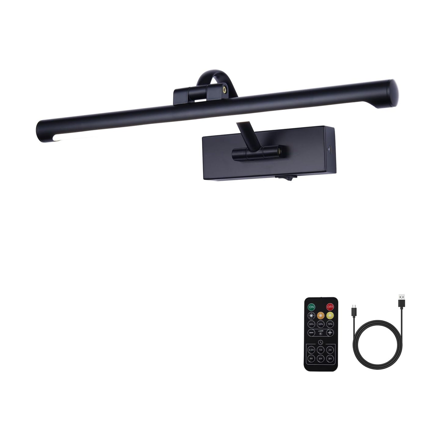 Black Picture Lights Battery Operated 16” Frame light Rechargeable Gallery Lighting Remote Wireless Art Light for
