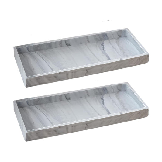 Small Tray / 11.8" L x 5" W Silicone Soap Dispenser Tray / Set of 2