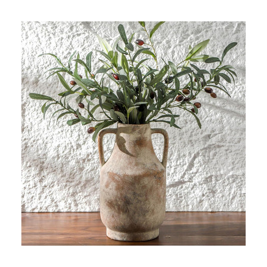 Ceramic Flower Vase / 11"h-terracotta / 11 Inch