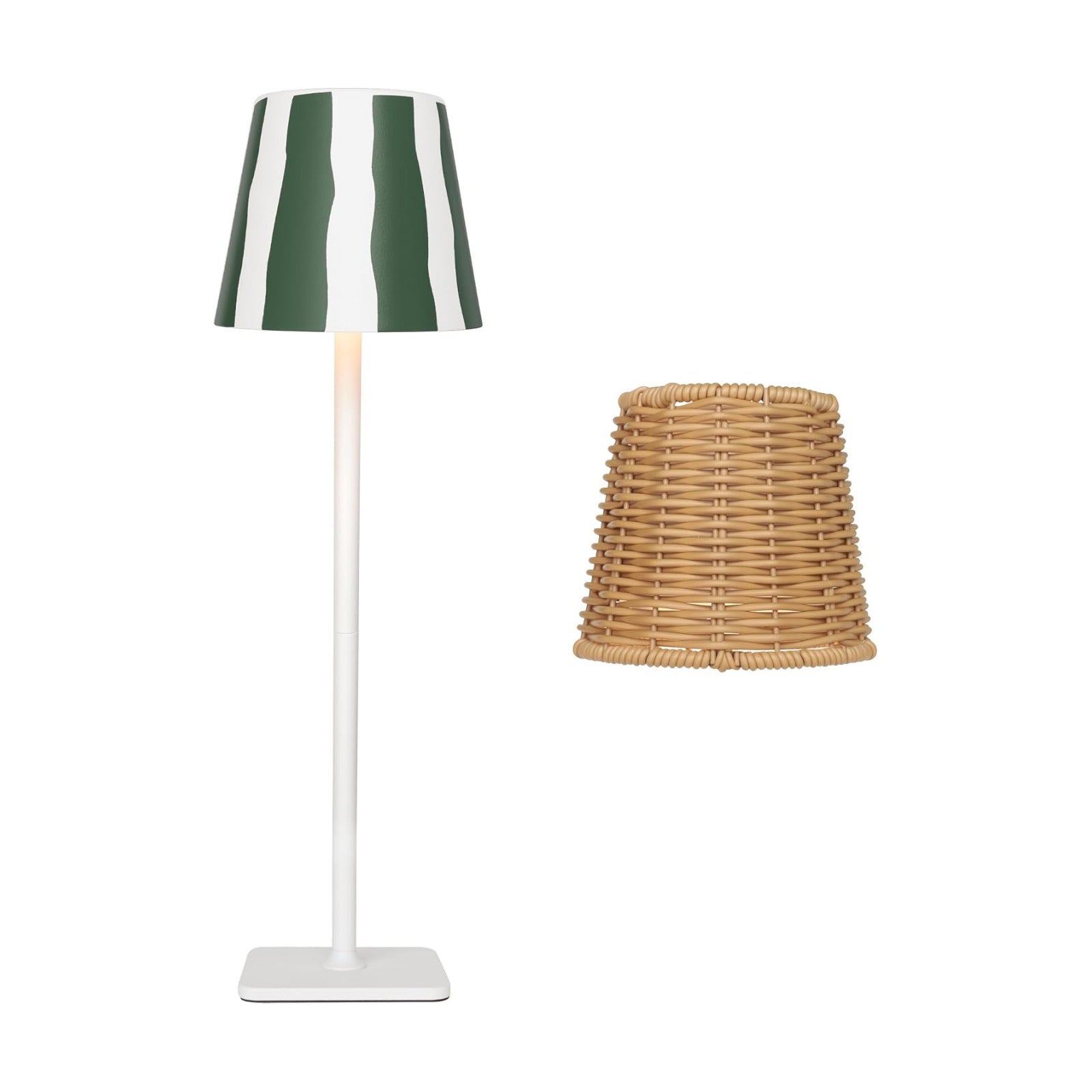 Mr. White Outdoor Waterproof Cordless Wireless Rechargeable Portable Top Touch Battery Operated Powered LED Table Lamp