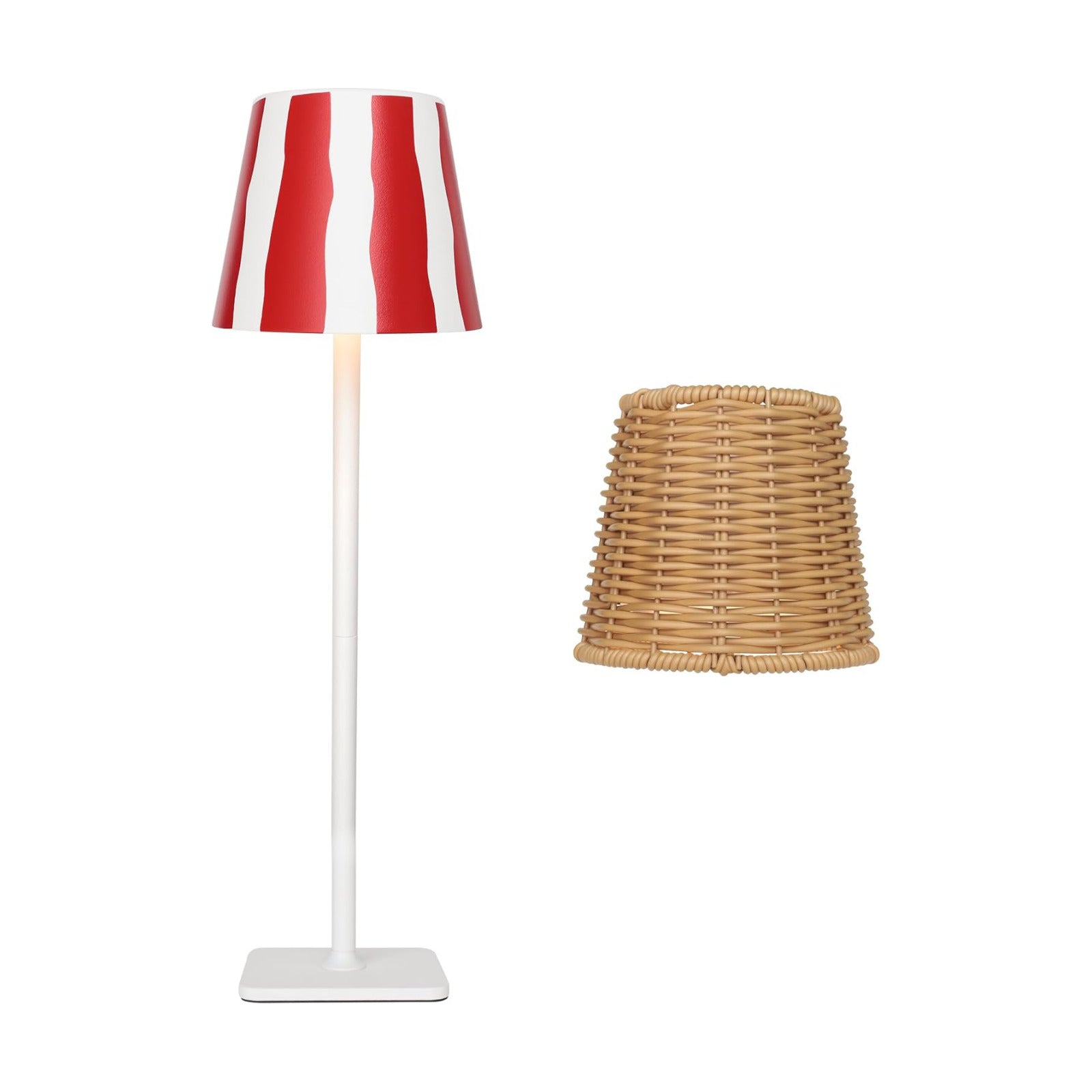 Mr. White Outdoor Waterproof Cordless Wireless Rechargeable Portable Top Touch Battery Operated Powered LED Table Lamp