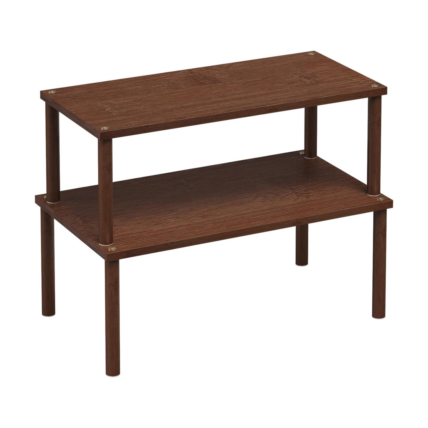VERTORGAN 2 Pack Cabinet Organizer Shelf,Bamboo Countertop(Large,Brown) | Kitchen Counter Shelves,Spice Rack Countertop