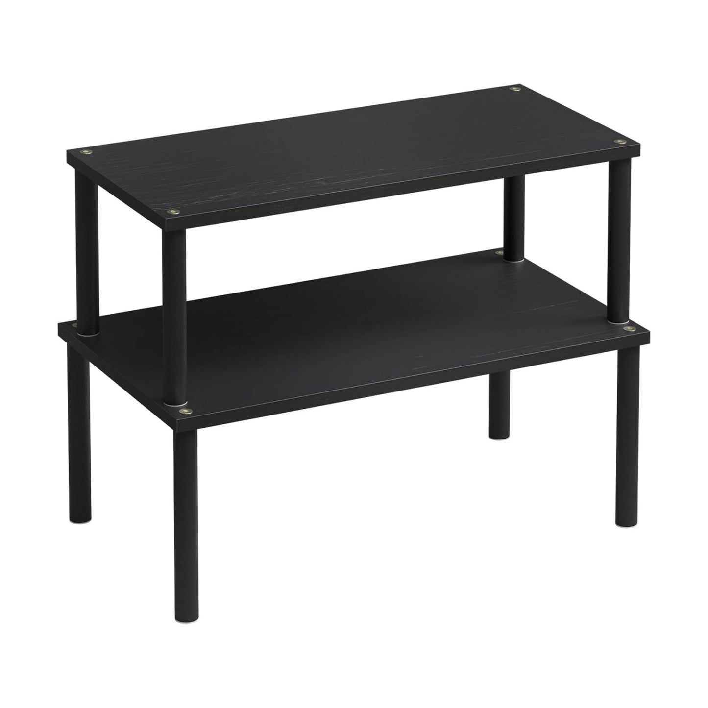 VERTORGAN 2 Pack Cabinet Organizer Shelf,Bamboo Countertop(Large,Black) | Kitchen Counter Shelves,Spice Rack Countertop