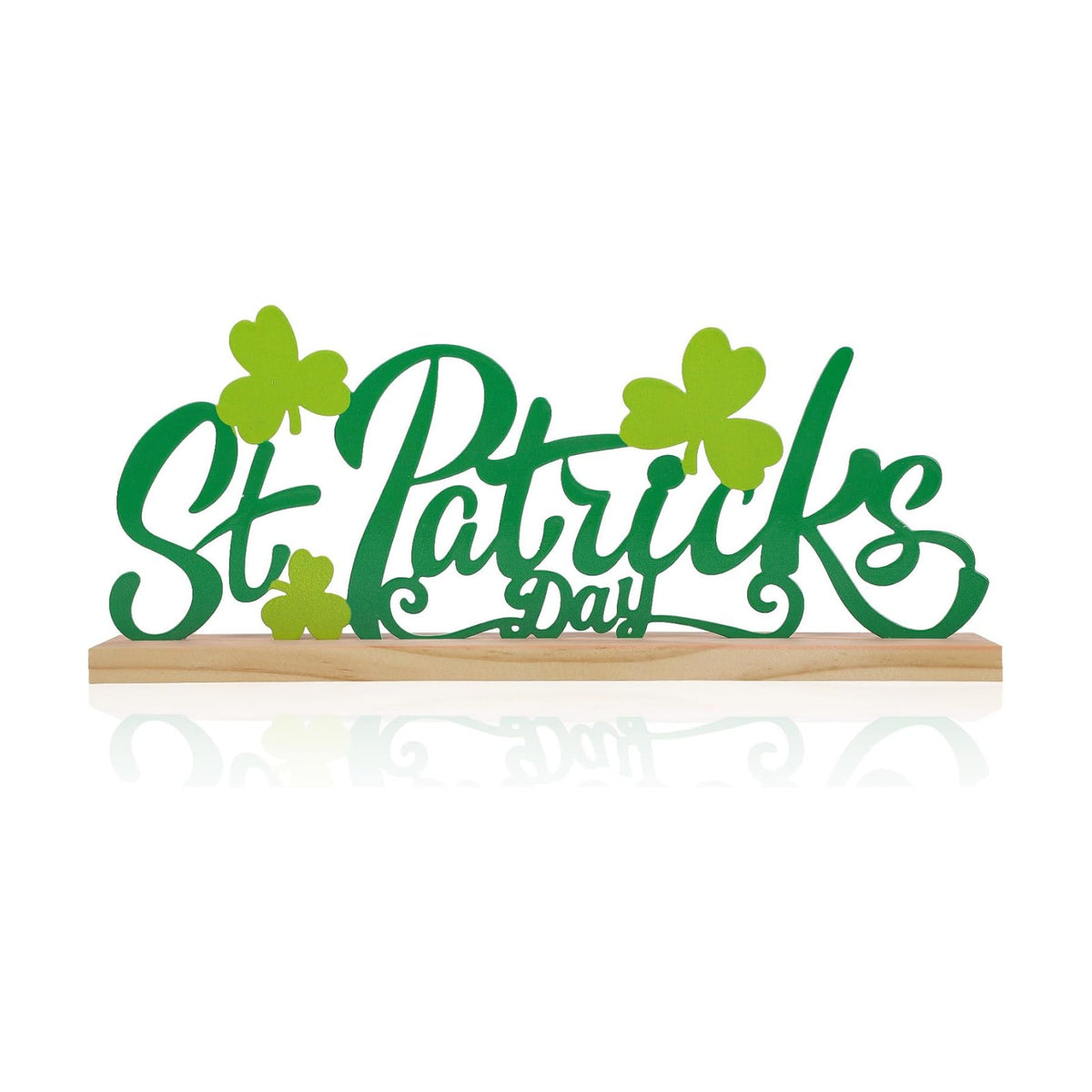 Metal Happy St. Patrick's Day Sign Decorations for Home Party Shelf Mantel