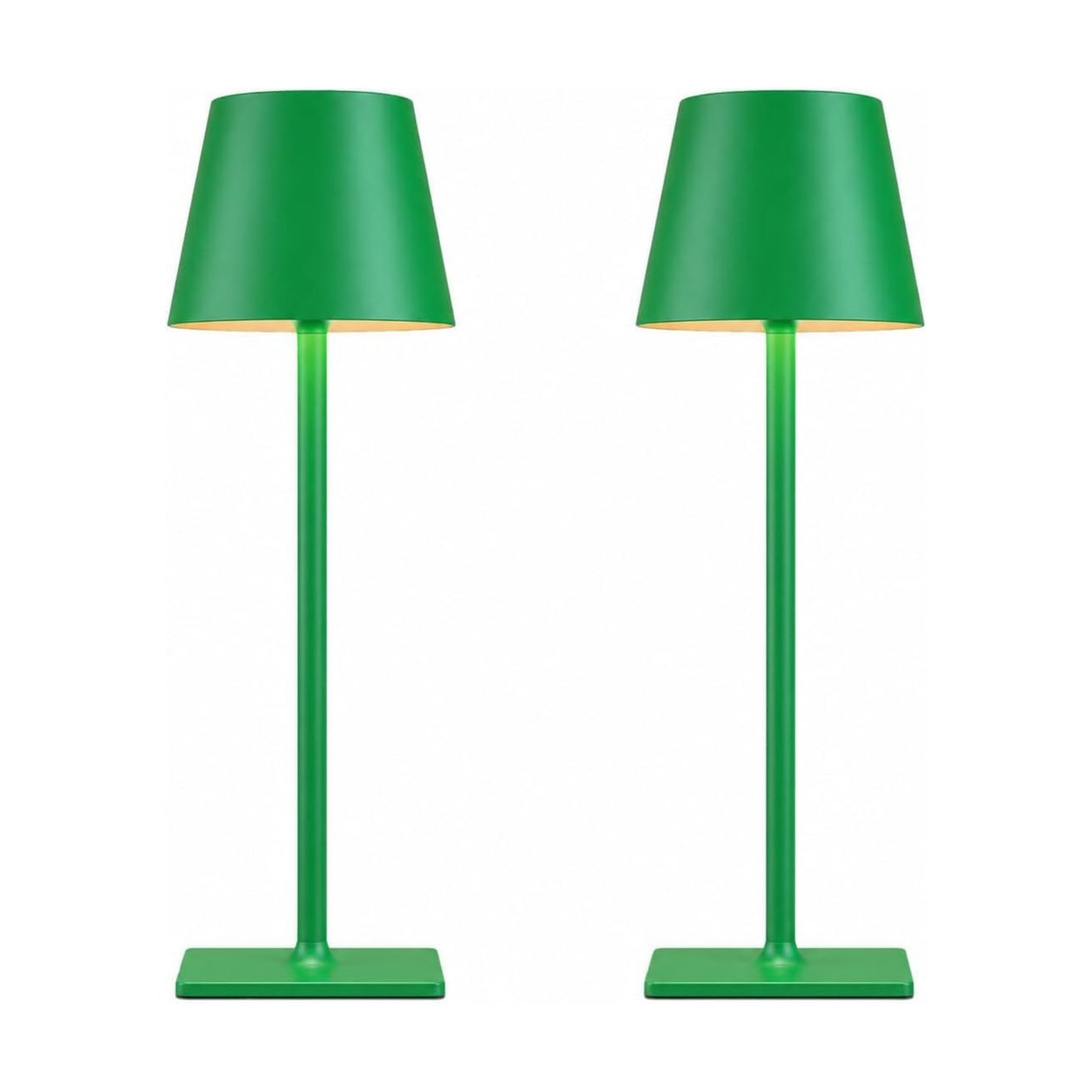 Yogaret Green Cordless Table Lamps, 6000mAh Rechargeable Battery, 2 Pack | Portable table lights set of 2 wireless