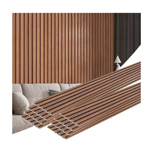 WPC Wainscoting Panels / 96 x 6 / Wood Finish / Warm Teak-square / Set of 8