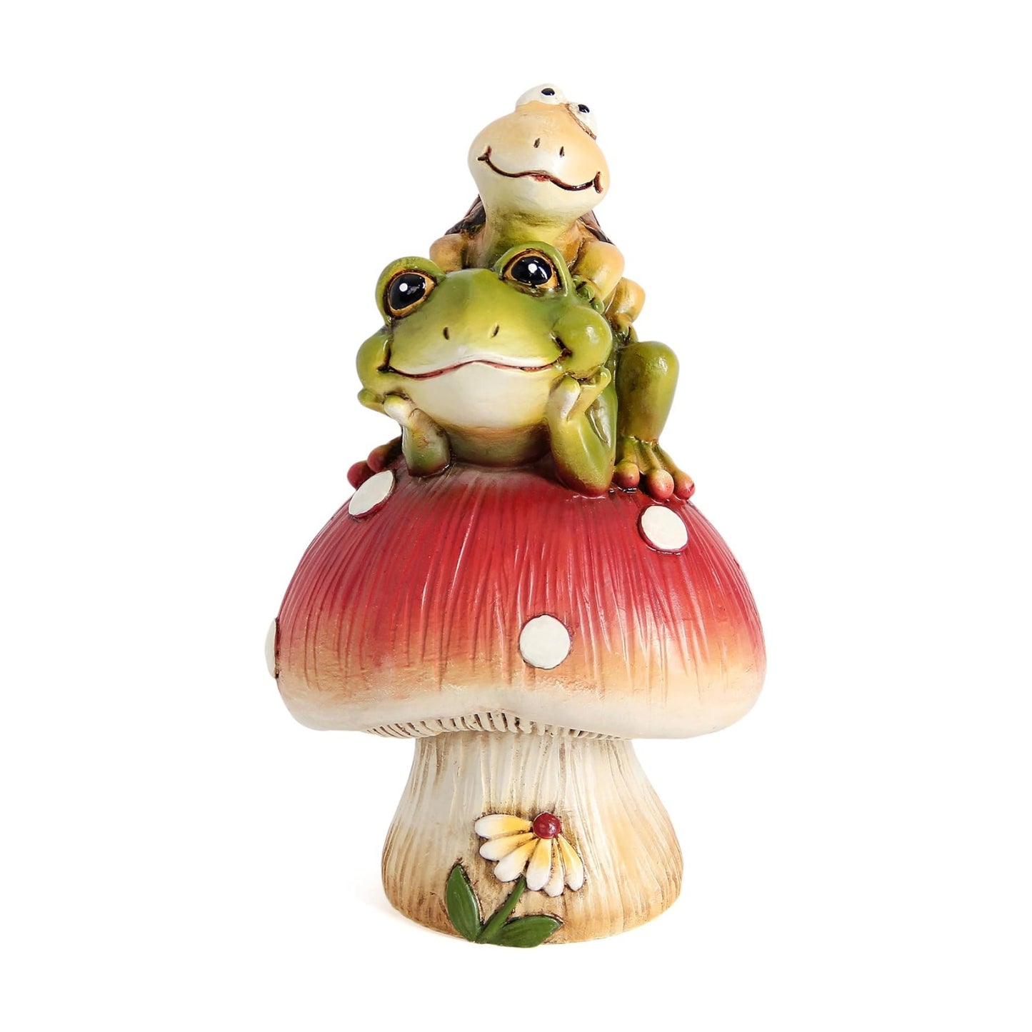 Frog Statue&Mushroom Figurines / Green