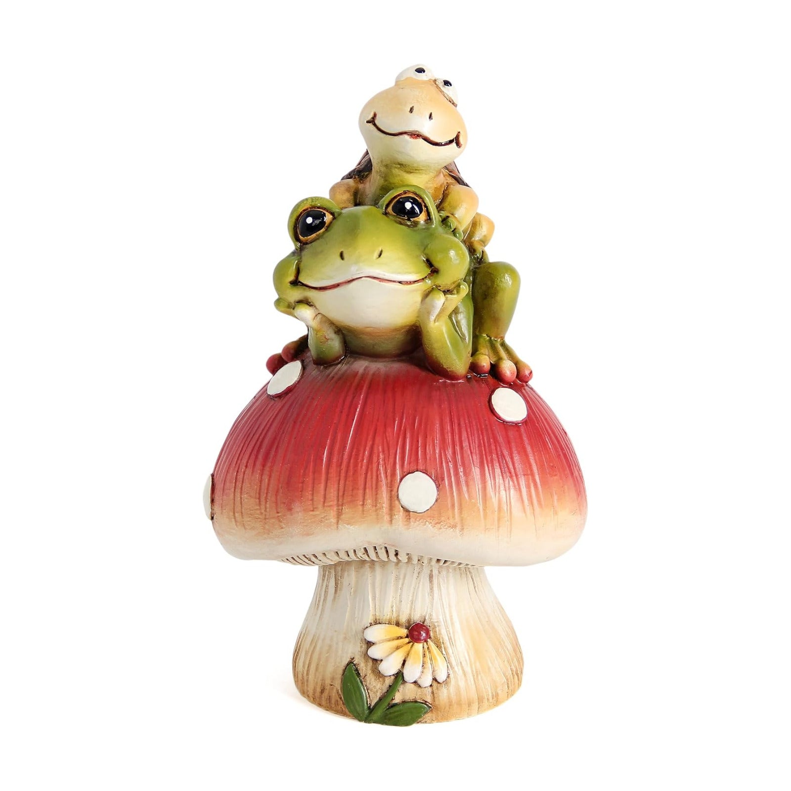 Frog Statue&Mushroom Figurines / Green