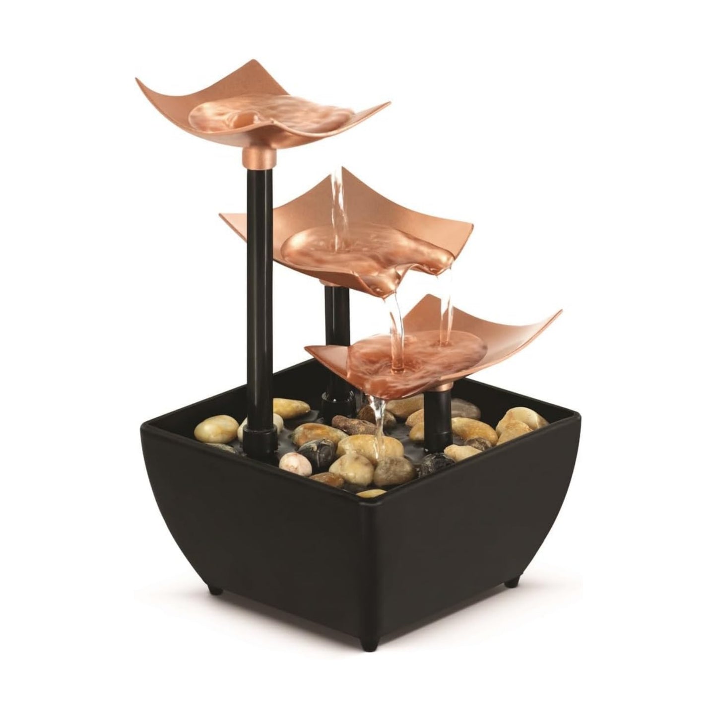 Homedics Tabletop Water Fountain, 3 Tier Indoor Waterfall Fountain