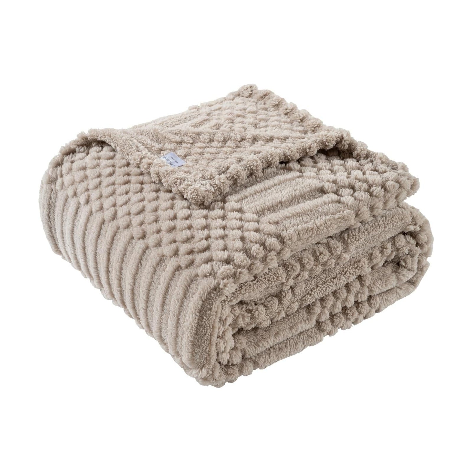 60x80 Inch Brown Twin Blanket - Soft & Fluffy Fleece, Neutral Tan Color, Cute & Aesthetic, Perfect for Sofa, Couch
