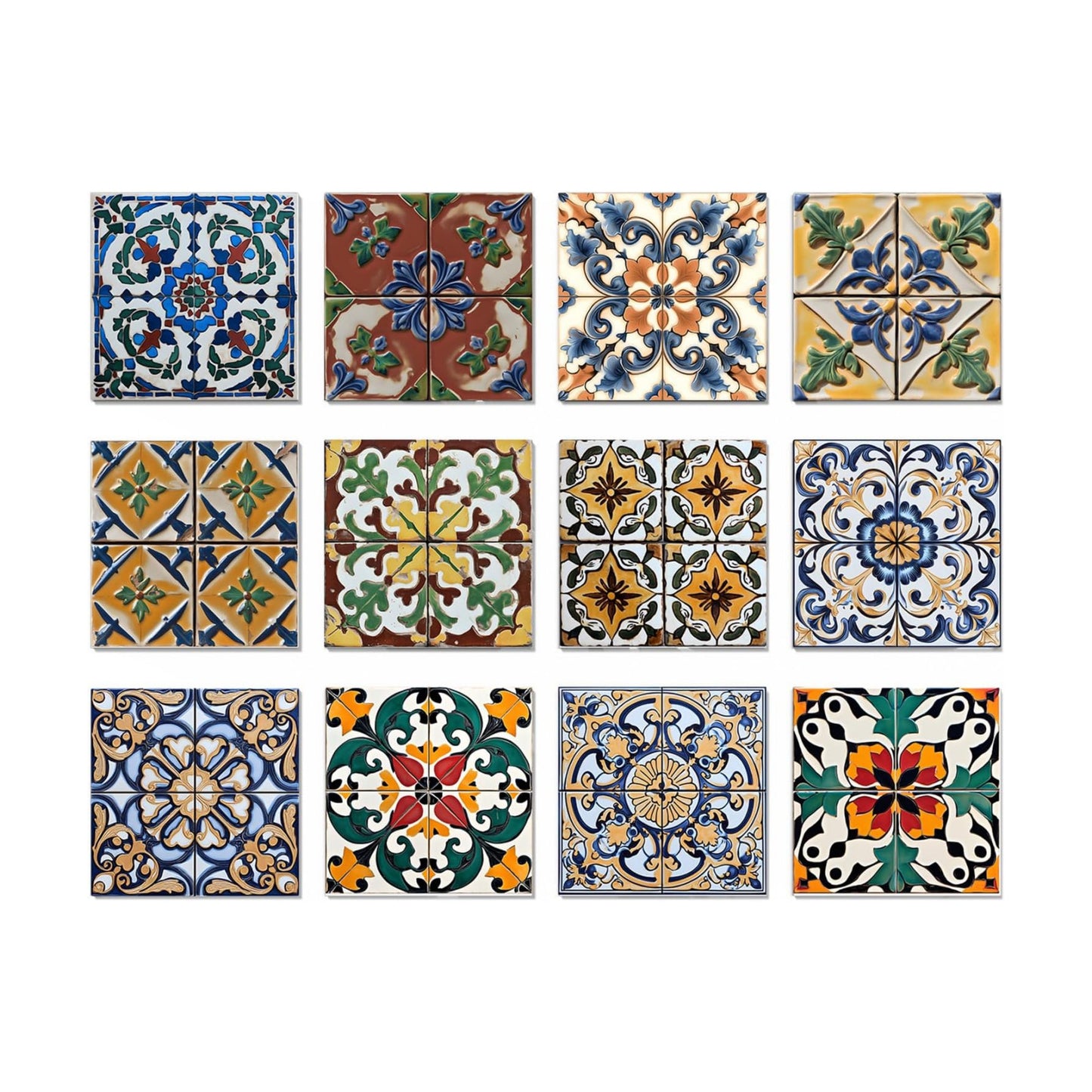 Tile Stickers Peel and Stick Kitchen Backsplash Self Adhesive Bathroom / 5.91 x 5.91 / Set of 12