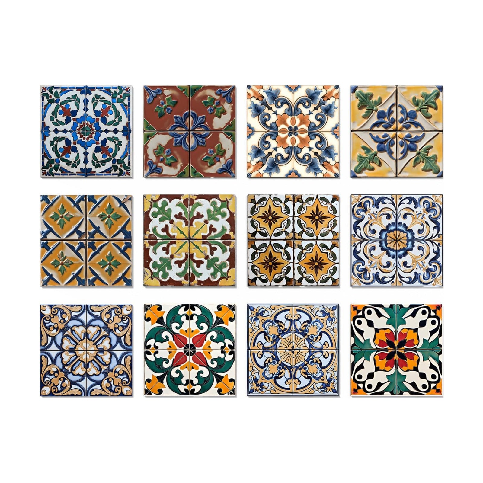 Tile Stickers Peel and Stick Kitchen Backsplash Self Adhesive Bathroom / 5.91 x 5.91 / Set of 12