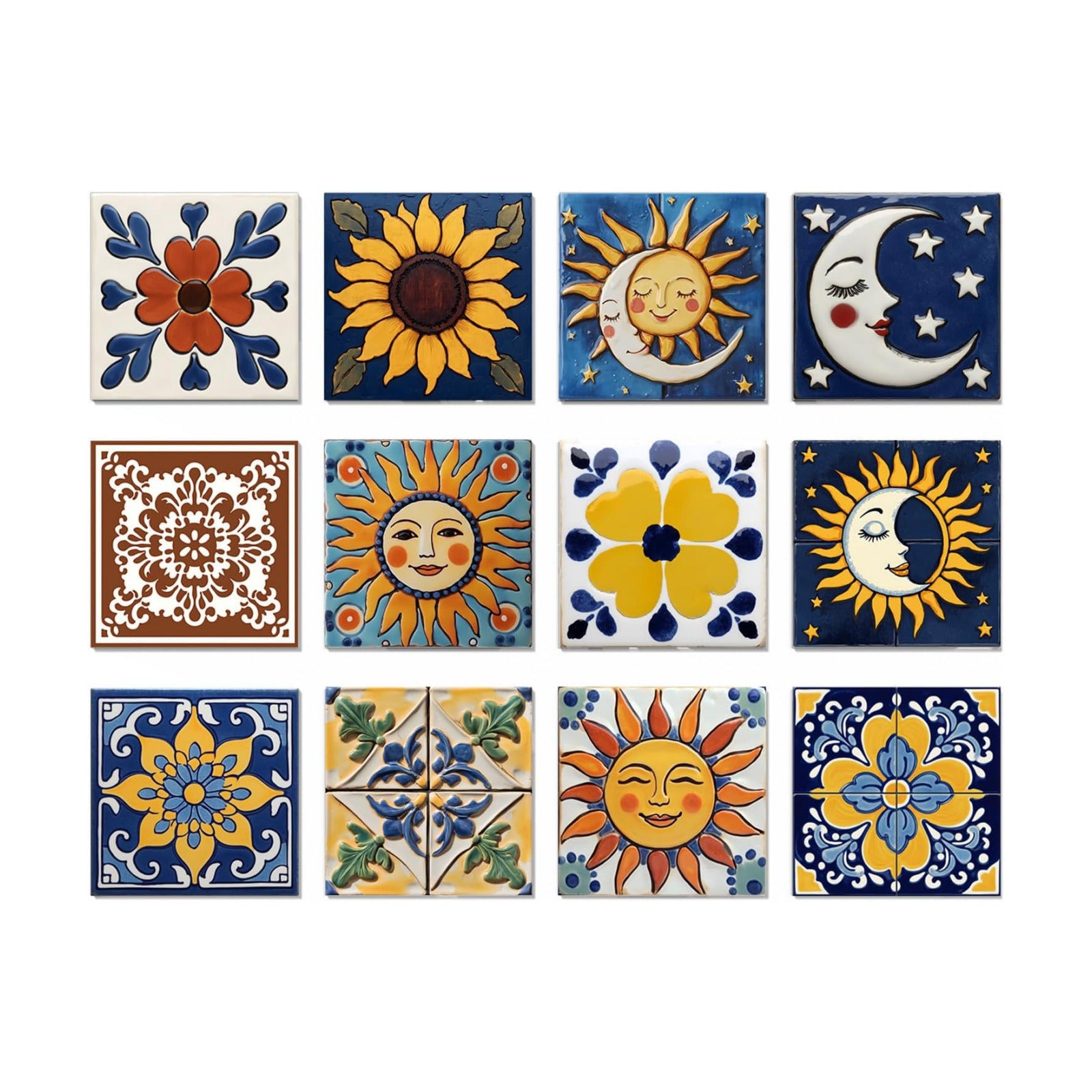 Bathroom Wall Decals / Art02 / 5.91 x 5.91 / Set of 12