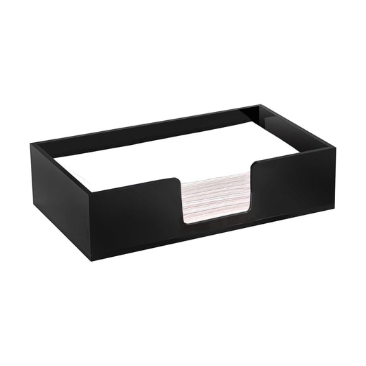 Acrylic Guest Towel Napkin Holder / Black / 9.5 x 5.5 x 2