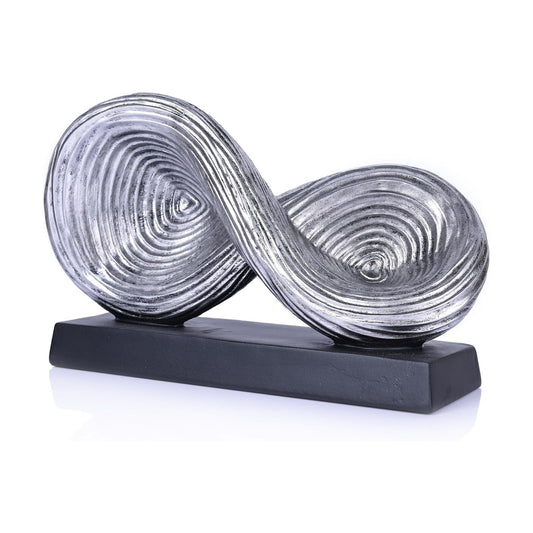 Modern Infinity Loop Symbol Sculpture / Silver