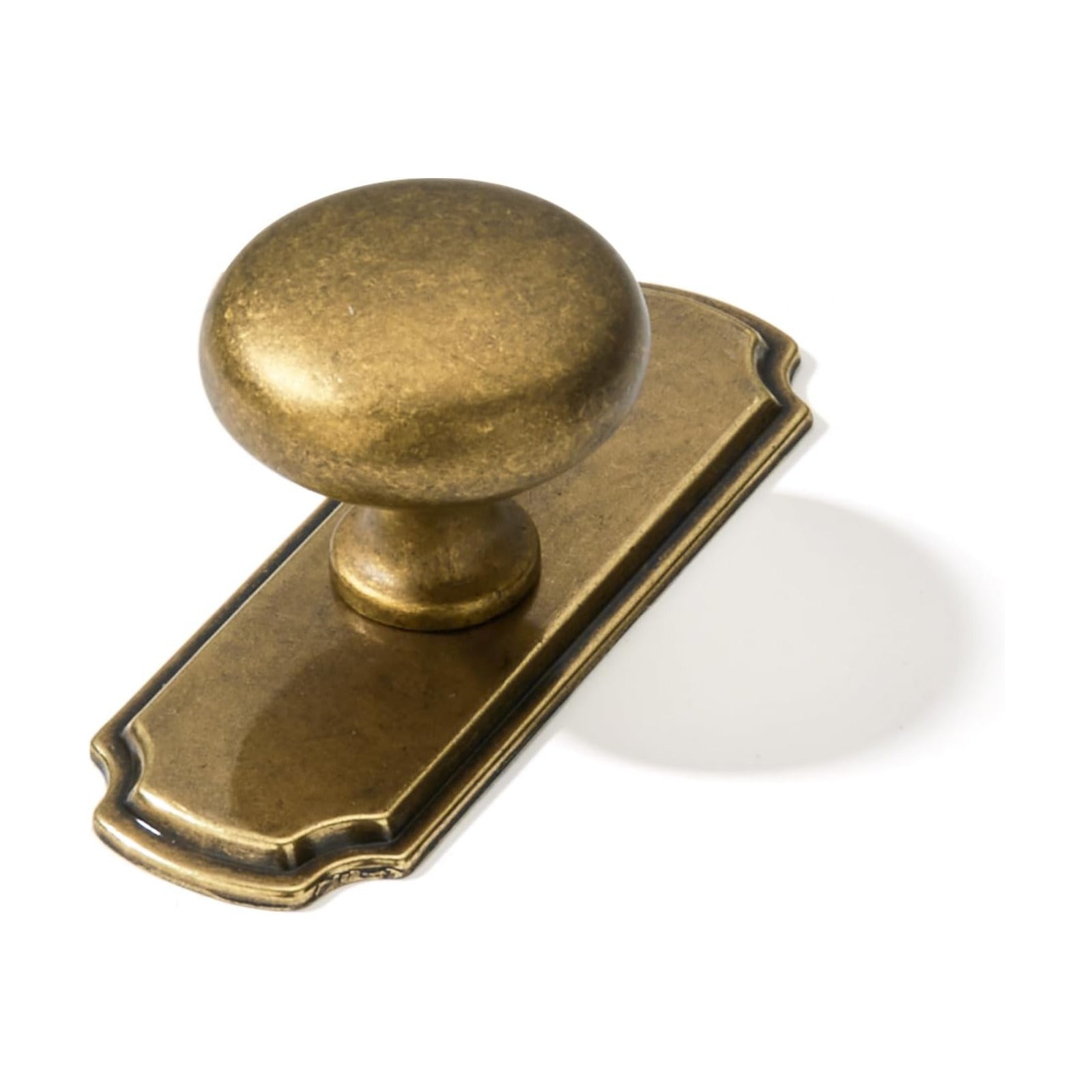 5 Pack 1-1/4 inch Backplate for Cabinet Knobs Antique Brass Drawer Knobs Cabinet Hardware Vintage Aged Brass Knobs with