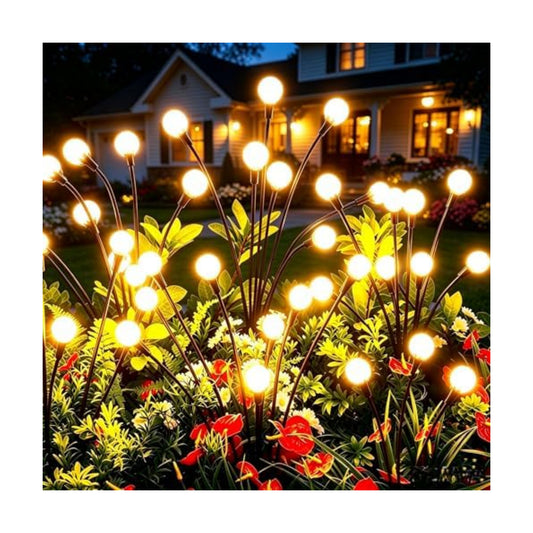 vignuto Solar Lights Outdoor Waterproof 4 Pack of 32 LEDs Garden Patio Firefly Decoration Unique Gifts Women Grandparents