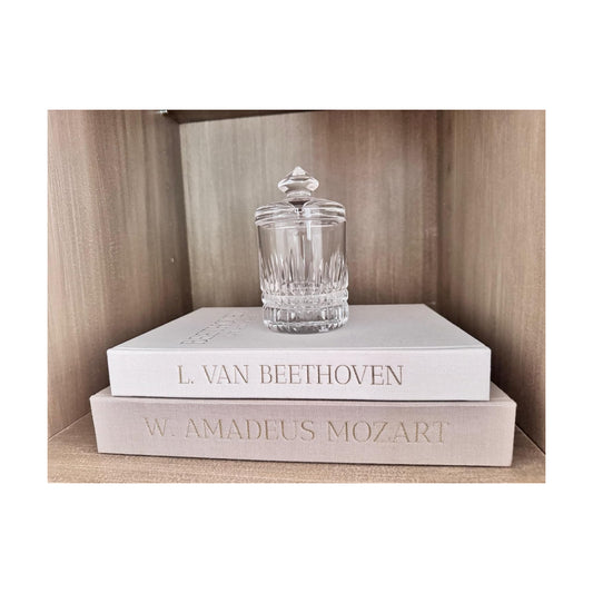 Decorative Books / Beige and White / Set of 2