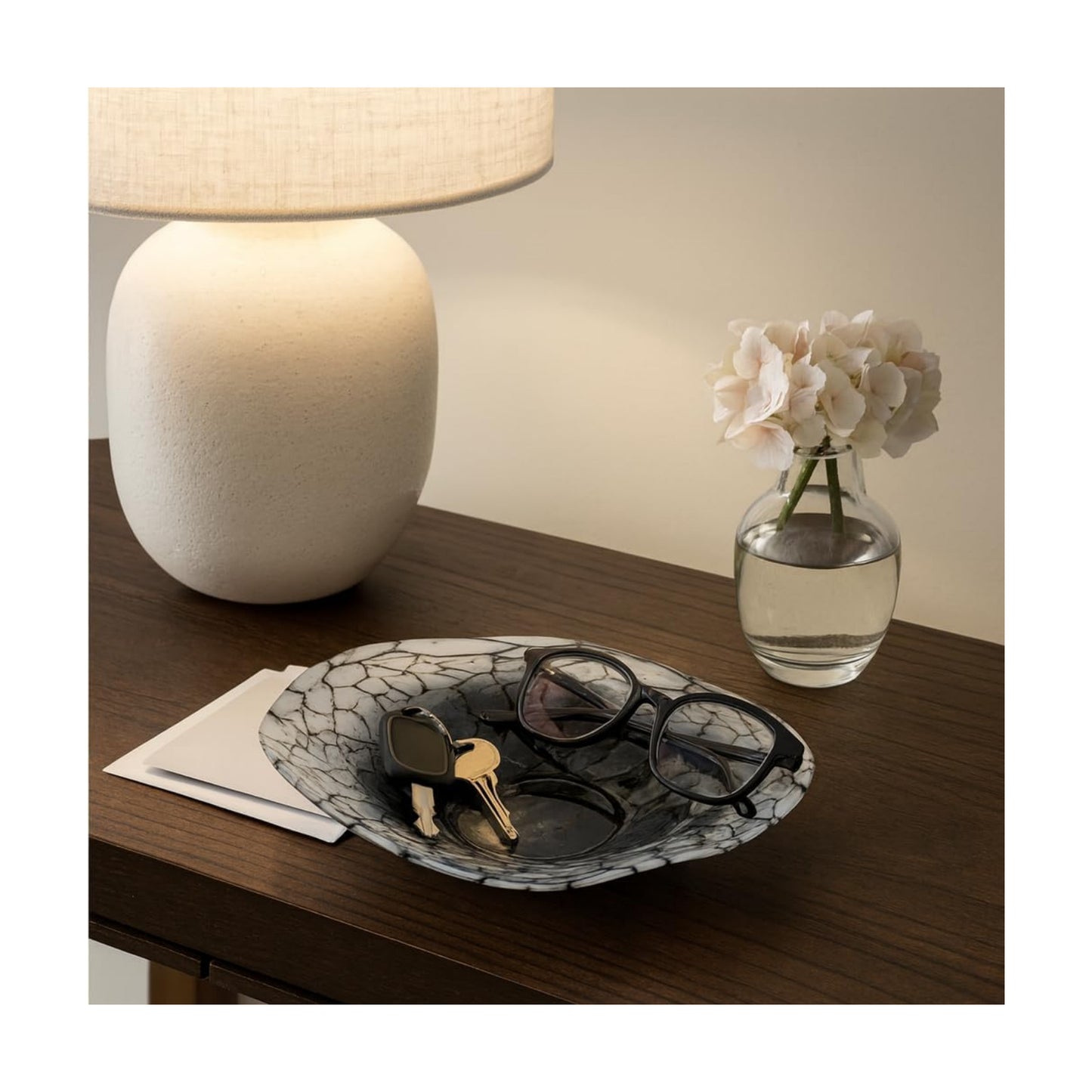 Modern Abstract Glass Decorative Bowl